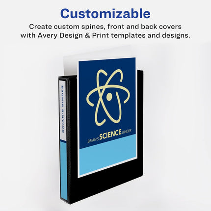 Avery Economy View 3 Ring Binder with Round Rings Black