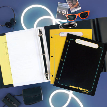 Mead Trapper Keeper 1 Inch Retro Binder with Folders Glow