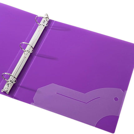 Filexec 1 Inch Frosted Assorted Color 3-Ring Binder 6 Pack