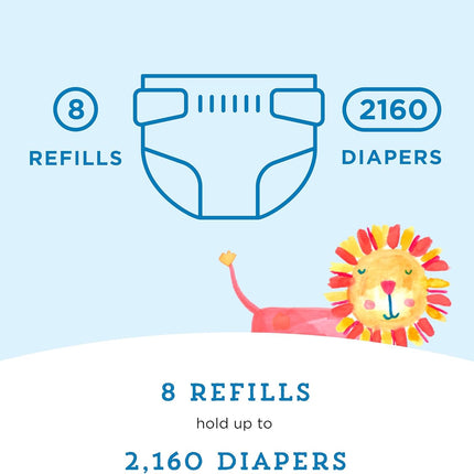 Mama Bear Diaper Pail Refills with Odor Control Unscented 1080 Count