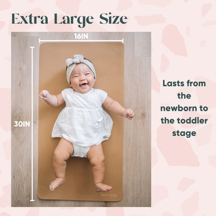 Ava + Oliver Vegan Leather Baby Changing Mat 16 X 30in Cream