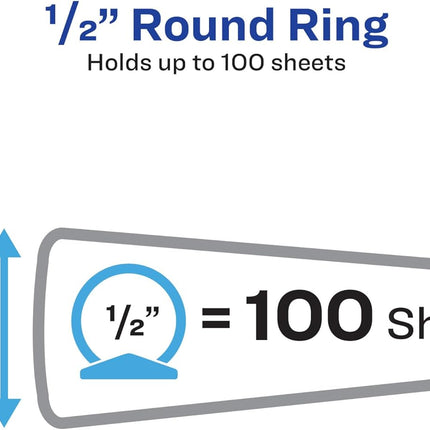 Avery Economy View 3 Ring Binder with Round Rings Black