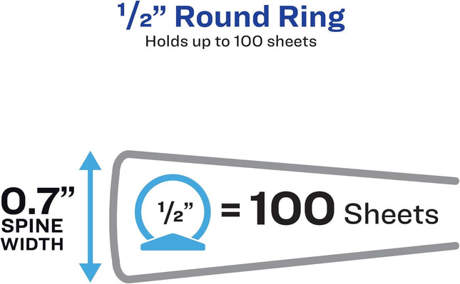Avery Economy View 3 Ring Binder with Round Rings Black