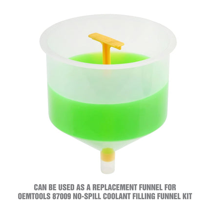 OEMTOOLS 87041 Drip-Free Funnel 6 Piece Spill Proof Kit White