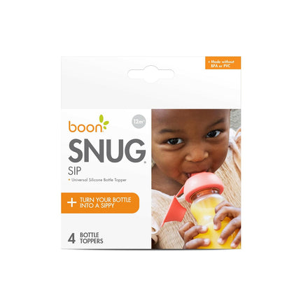 Boon Snug Sip Universal Silicone Bottle Toppers 4 Count