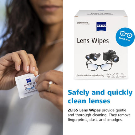 ZEISS Pre-Moistened Alcohol Lens Wipes, 400 Count