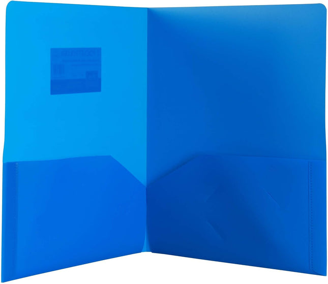Durable Filexec Poly 2 Pocket Portfolio Folders 5 Pack Blue