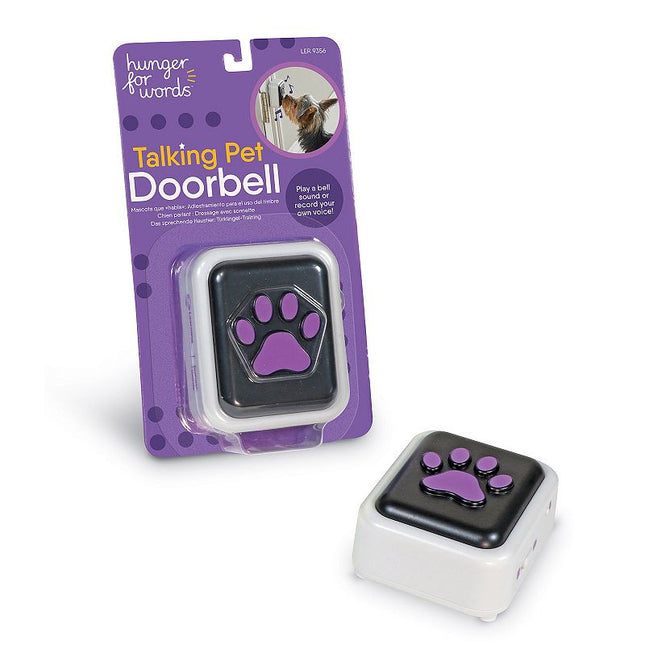 Hunger for Words Talking Pet Doorbell - 1 Piece Doorbell for Dogs, Doggie Doorbell, Perfect for Dog Potty Training, Talking Dog Buttons