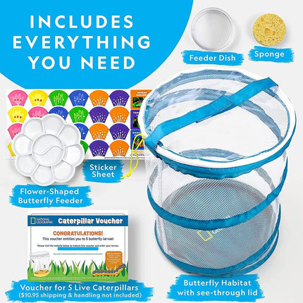 National Geographic Kids Butterfly Growing Kit STEM Educational Science Habitat