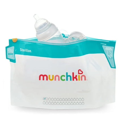 Munchkin® Sterilize™ Microwave Bottle Steam Sterilizer Bags, 30 Uses per Bag, 6 Pack Multicolor