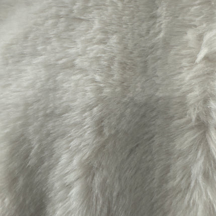 Faux Rabbit Fur Reversible Throw Blanket Neutral - Threshold: Soft, Cozy, Midweight, Machine Washable
