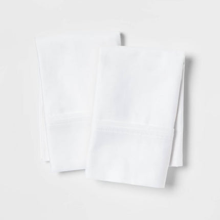 Threshold Solid Performance 400 Thread Count Standard Pillowcase Set White