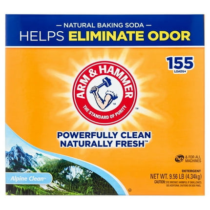 ARM & HAMMER Powder Laundry Detergent, Alpine Clean, 9.56 lb, 155 Loads