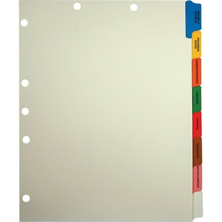 40 Set Box- Tabbies 54505 Medical Chart Divider Sets, Side Tab, 9 x 11,  (TAB54505), Assorted, Black, Manila
