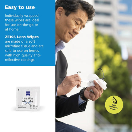 ZEISS Pre-Moistened Alcohol Lens Wipes, 400 Count