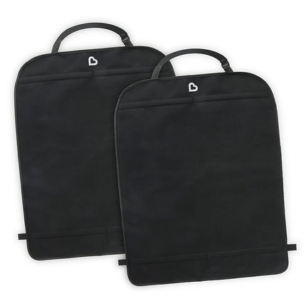Munchkin® Back Seat Cover for Kids, Deluxe Kick Mats™ Car Seat Protector, Black, 2 Pack Black