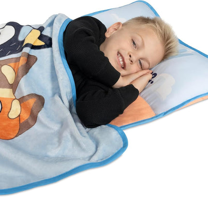 Bluey Kids Nap-Mat Set Pillow and Plush Blanket Toddler