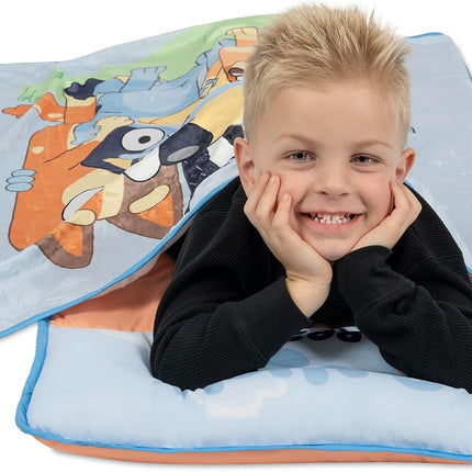 Bluey Kids Nap-Mat Set Pillow and Plush Blanket Toddler