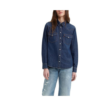 Levi's® Women's Long Sleeve The Ultimate Western Button-Down Shirt - Smokin Hot XXL
