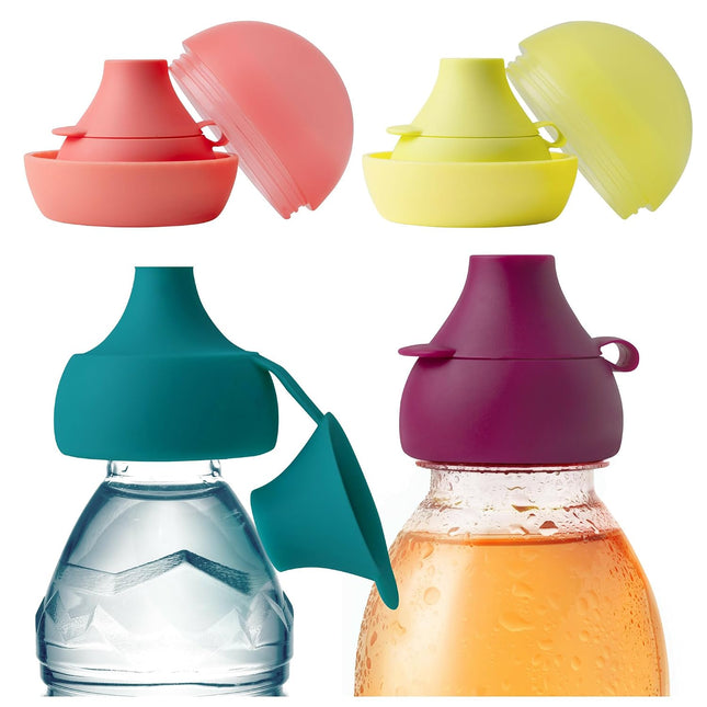 Boon Snug Sip Universal Silicone Bottle Toppers 4 Count
