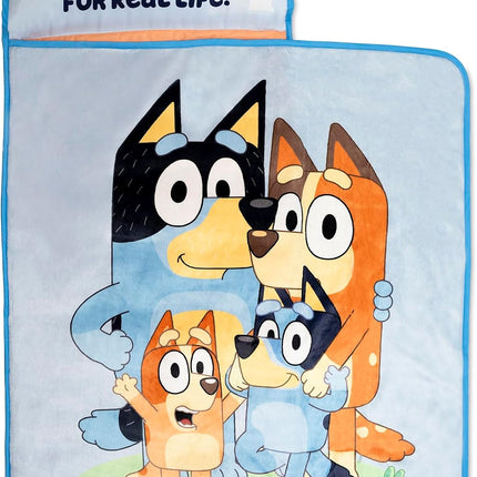 Bluey Kids Nap-Mat Set Pillow and Plush Blanket Toddler