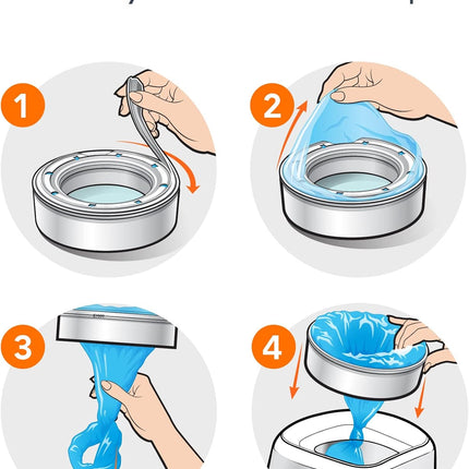 Diaper Genie Essentials Round Refill 4-Pack for Complete Expressions Pails