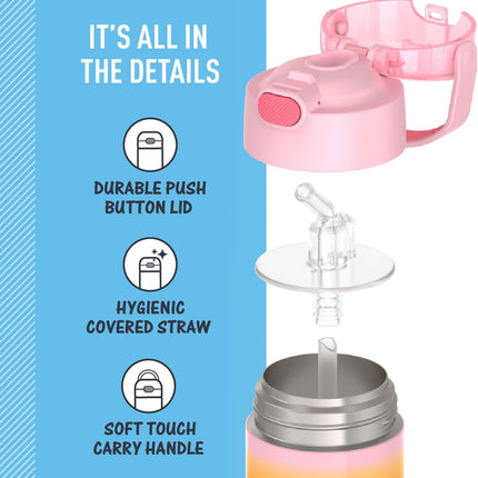 Thermos Funtainer Kids Stainless Steel Vacuum Insulated Water Bottle 12oz