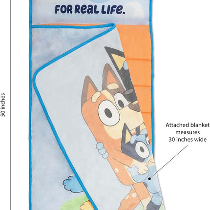 Bluey Kids Nap-Mat Set Pillow and Plush Blanket Toddler