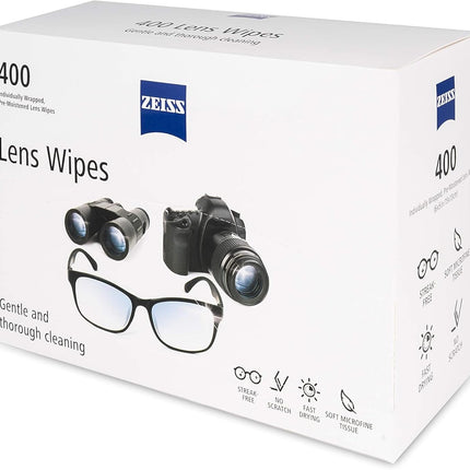 ZEISS Pre-Moistened Alcohol Lens Wipes, 400 Count