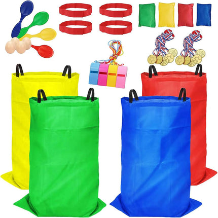 32 Piece Outdoor Carnival Game Set with Potato Sack Bags