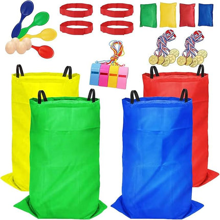 32 Piece Outdoor Carnival Game Set with Potato Sack Bags