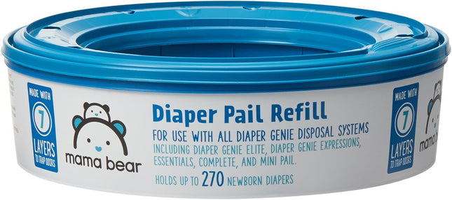 Mama Bear Diaper Pail Refills with Odor Control Unscented 1080 Count