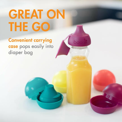 Boon Snug Sip Universal Silicone Bottle Toppers 4 Count