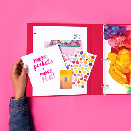 Avery Amy Tangerine Designer 1 Inch Watercolor Rainbow Binder