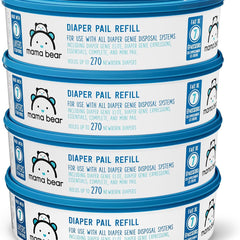 Mama Bear Diaper Pail Refills with Odor Control Unscented 1080 Count