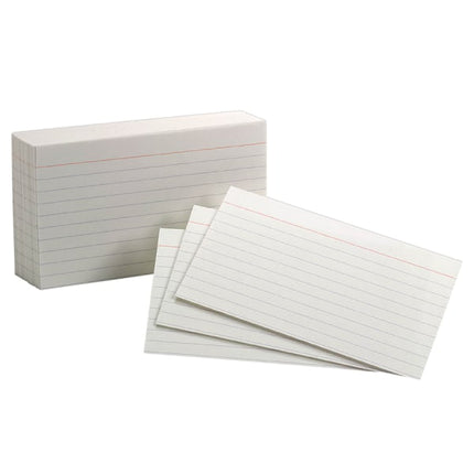 Oxford Ruled Index Cards, 3" x 5", White, Lined Index Flashcards, 300 per Pack (10022)