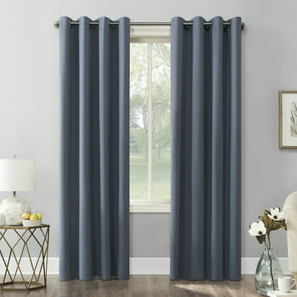63"x54" Kenneth Energy Saving Blackout Grommet Top Curtain Panel Blue - Sun Zero
