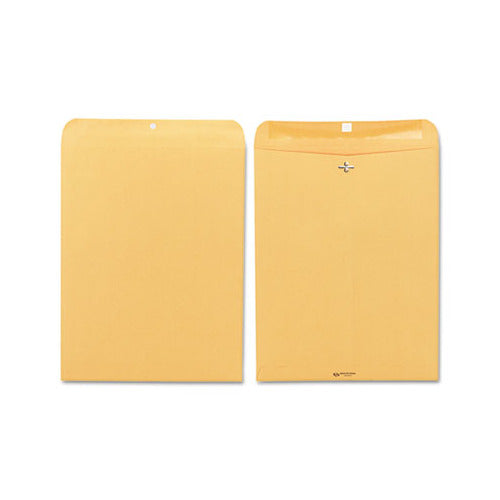 Quality Park 12 x 15-1/2 Clasp Envelopes, Clasp and Gummed Closures, for Oversized Papers, Drawings or Posters, 32 lb Kraft Paper, 100/Box (QUA37810)