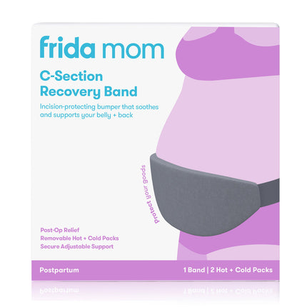 Frida Mom C-Section Hot & Cold Therapy Belly Binder, C-Section Recovery Must Have Belly Band, Incision Protector, for Post-Op & Swelling, Postpartum Essentials, After Birth Brace, Abdominal Binder