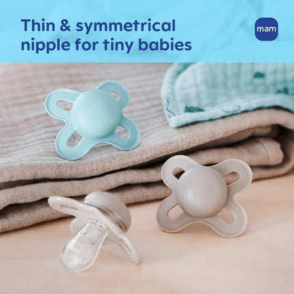 MAM Original Start Matte Baby Pacifiers 4-Pack for Newborns 0-3 Months