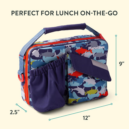 PlanetBox Insulated Lunch Bag Camo Shark Edition 12in