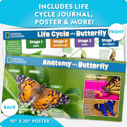 National Geographic Ultimate Butterfly Kit: Grow Live Butterflies, STEM Learning Habitat