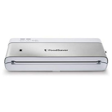 FoodSaver Compact Vacuum Sealer Machine with Airtight Bags and Roll - Ideal for Sous Vide and Airtight Food Storage, White White