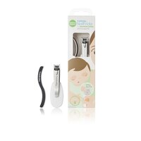 Frida Baby NailFrida Baby Nail Clippers & Nail File & Buffer for Newborns and Up, Safety Spyhole, Nickel Free, Curved Clipper to Fit Babies Nails White/Silver
