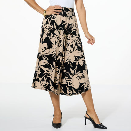 Colleen Lopez Women's Printed Asymmetric Pull-On Wide-Leg Pant for Effortless Style