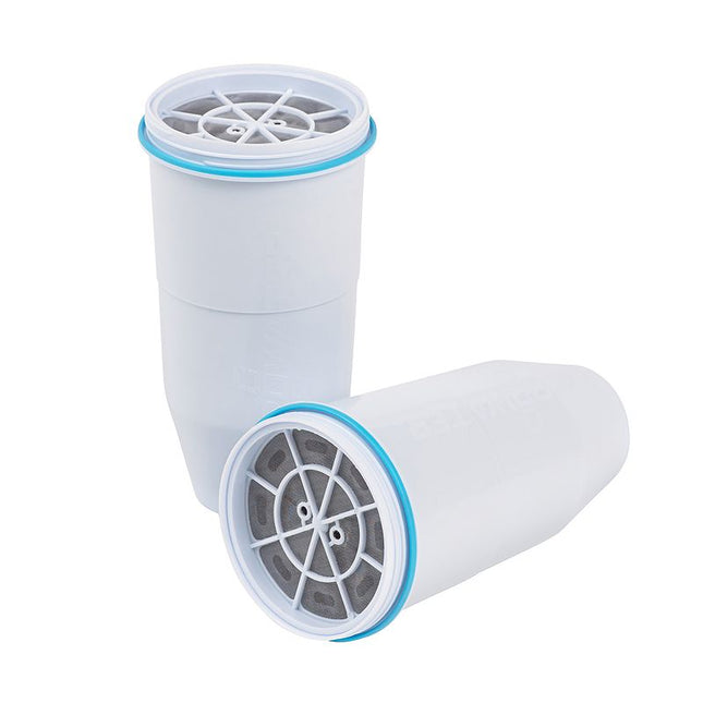 ZeroWater Official Replacement Filter - 5-Stage 0 TDS Filter Replacement - System IAPMO Certified to Reduce Lead, Chromium, and PFOA/PFOS, 2-Pack, White White
