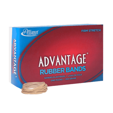 Alliance Rubber 26145 Advantage Rubber Bands Size #14, 1 lb Box Contains Approx. 2250 Bands (2" x 1/16", Natural Crepe),Beige