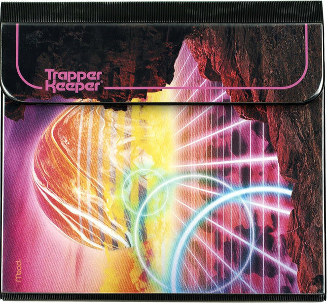 Mead Trapper Keeper 1 Inch Retro Binder with Folders Glow