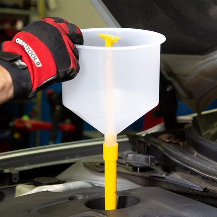 OEMTOOLS 87041 Drip Free Funnel for Automotive Fluids 6 Piece Kit White