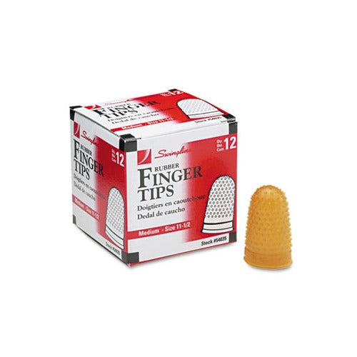 Swingline Rubber Finger Tips, Medium, Size 11-1/2, Finger Cots, 12 Count (54035)